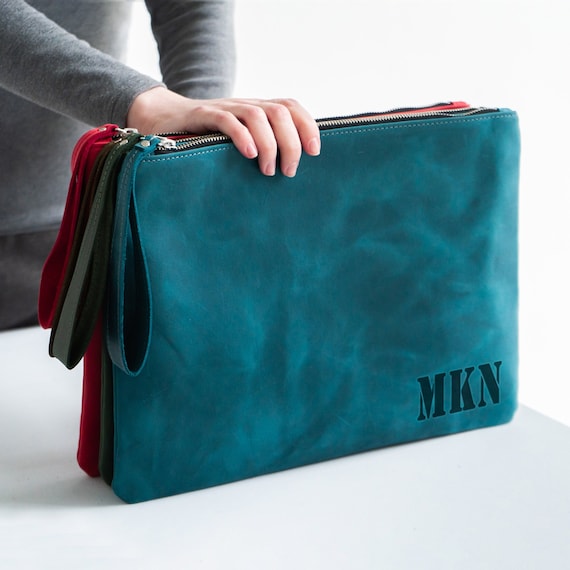 Leather folder with zipper, Leather document holder A3, Leather portfolio with logo, A4 document holder, A5 paper folder, Leather folio logo