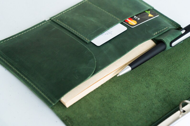 Leather Recipe Book Personalized Binder 3 Ring Binder Recipe Etsy