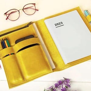 Funda Jibun personalizada, funda Jibun techo, funda Jibun A5, funda de cuero para agenda A5, funda de cuero B6, funda de agenda personalizada