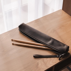 Leather drumstick case custom, Leather drumstick bag, Drummer gift for him, Drumstick holder leather, Personalized drumstick carrier
