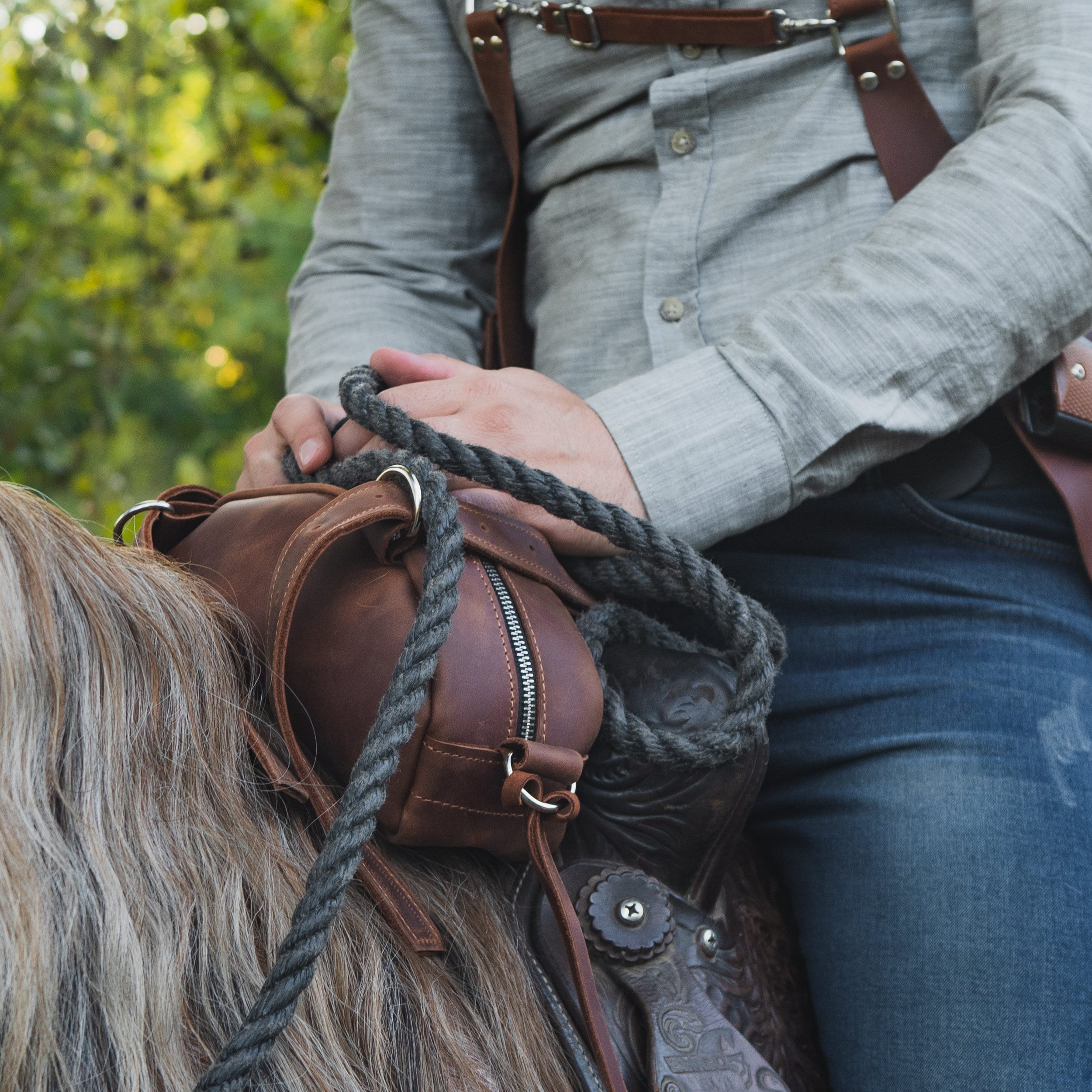 Meilleur sac de selle western en cuir pour chevaux, fabriqué