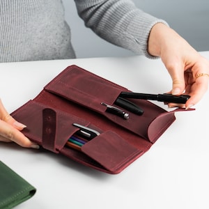 Personalisierte Federmäppchen aus Leder, Federmäppchen aus Leder, Stifthalter aus Leder, Stifthalter aus Leder, Stifthalter aus Leder