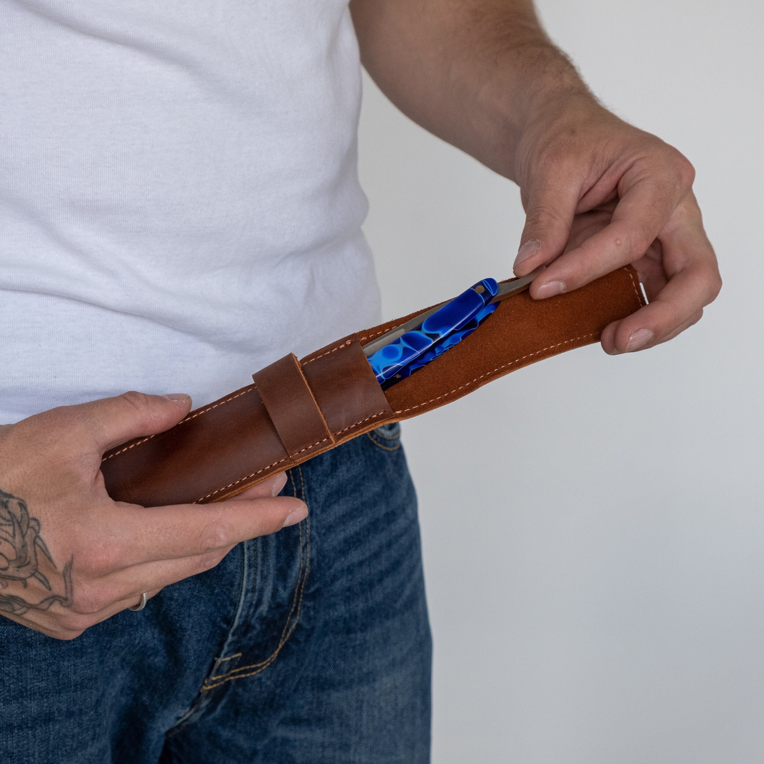 Leather Straight Razor Case Travel Straight Razor Case - Etsy