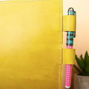 Leather Leuchtturm1917 cover, Custom Leuchtturm cover, Leather notebook cover with pen holder, Leather notebook cover A5, A4, Planner cover image 10