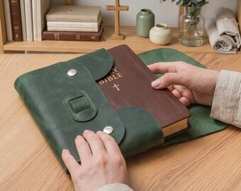 Leather Bible Cover, Custom Bible Case, Leather Bible Sleeve, Bible Book Cover, Wrap Bible Cover, Leather Book Cover, Christian Gift