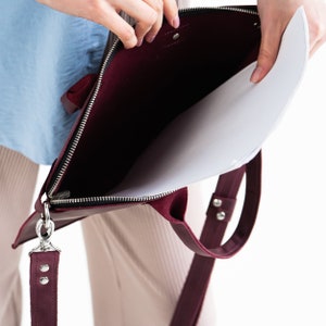 Leather laptop bag women, Leather laptop bag 17 inch, Womens laptop bag, Leather MacBook bag women, Laptop bag 14 inch, Laptop bag 15.6 image 9