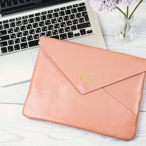 Leather Macbook Pro 13 case, Custom Macbook Air 13 case, Macbook Pro 14 inch case pink, Macbook Pro 16 inch case pink, Laptop case 17 inch