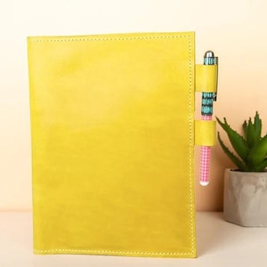 Leather Leuchtturm1917 cover, Custom Leuchtturm cover, Leather notebook cover with pen holder, Leather notebook cover A5, A4, Planner cover image 7