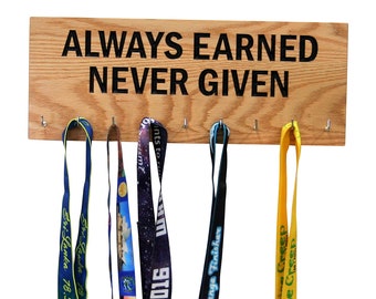 Allied Espositore Per Medaglie - "Always Earned Never Given" - Rastrelliera In Acciaio Inox 24 Larghezza Con 3 Barre