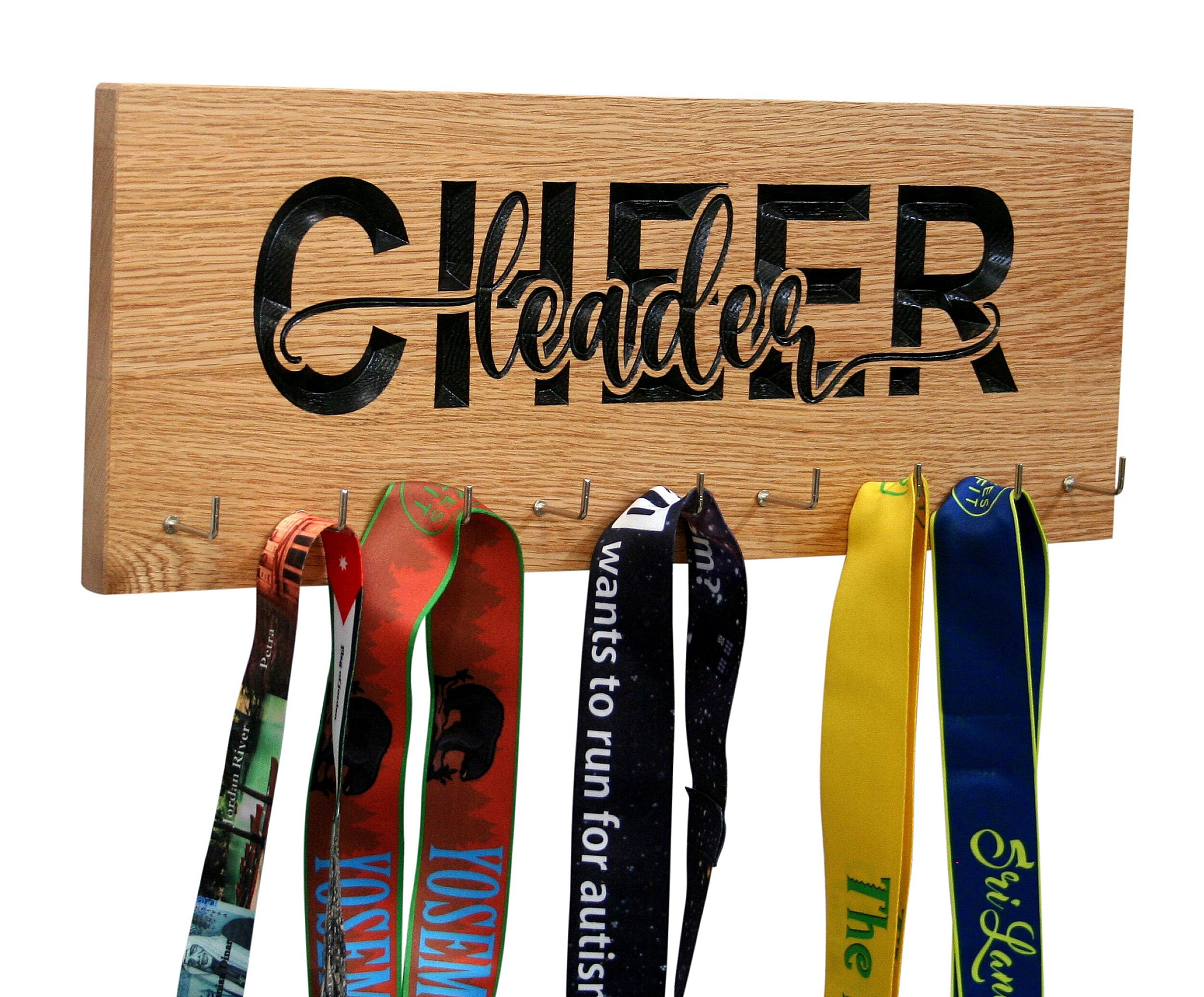 Cheer Baton Rack Cheerleading Gifts, Personalized Cheerleadwe Gift, Cheerleading Medal ...
