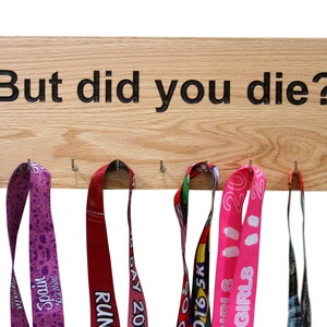 Awesome Wooden Medal Hanger; Ideal Display for Swim, Bike, Run Triathlon Achievements; Great Athlete's Gift, R31/N
