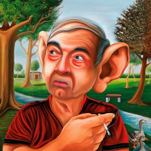 Impresión Fine Art Giclée de edición limitada, de la pintura original al pastel 'L' inquietudine di Monsieur De Vaal', de Massimo Mannu.