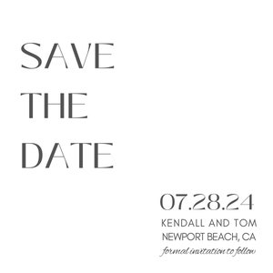 Wedding Invitation Save The Date | Minimilistic Design | Template