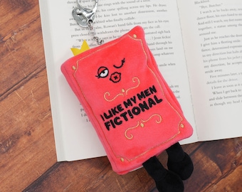 I Like My Men Fictional: Book Bag Charm