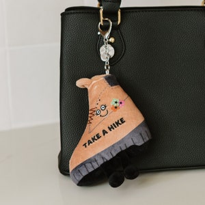 Punchkins Boot Take a Hike Bag Charm, Plush Accessory and Hanging Decoration for Purse, Handbag, Backpack, Funny Gift