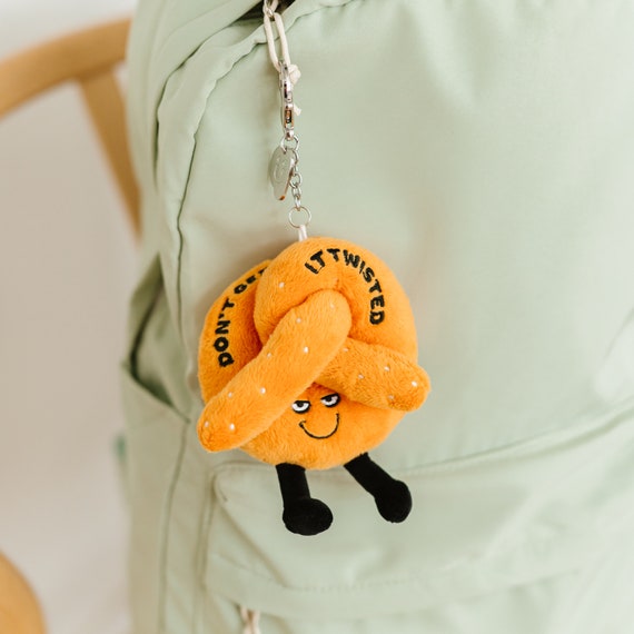 Punchkins Pretzel Bag Charm, Plush Accessory and Hanging