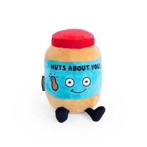 Punchkins Plush Gifts - &quot;Nuts About You&quot; Funny Novelty Plush Peanut Butter Jar
