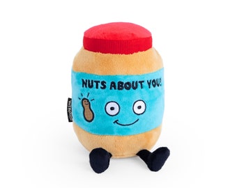 Punchkins Plush Gifts - "Nuts About You" Funny Novelty Plush Peanut Butter Jar