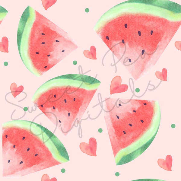 Watercolor watermelon seamless coke | watermelon seamless file | watermelon repeat pattern | summer seamless file | fruit seamless files