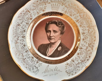 Norwegian Princess Martha Sofia Late Crown Princess Memory Porcelain Plate Vintage Figgjo Free Shipping from Norway