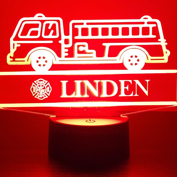 Fire Truck Night Light - Etsy