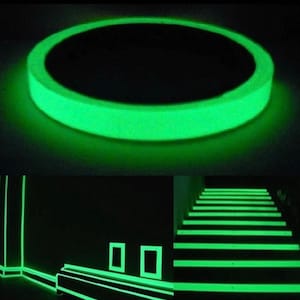 GLOW IN DARK Tape, 3M lijm, Perfect voor het decoreren van ruimtes en Home Projects