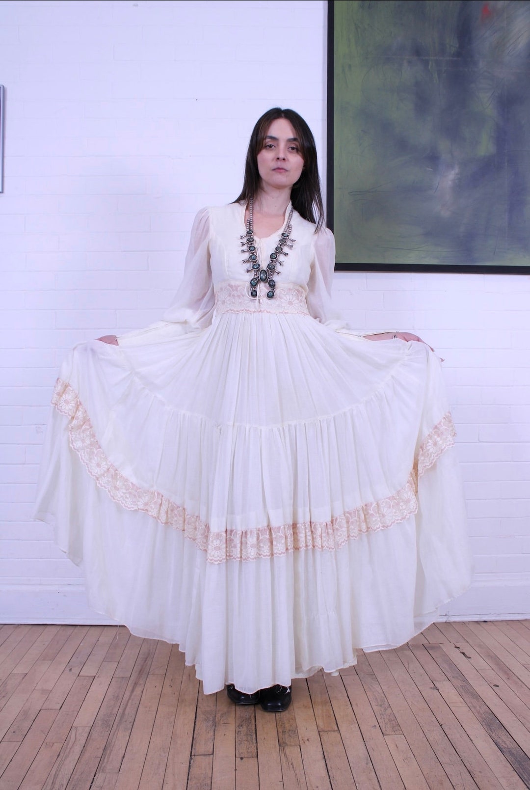 Gunne Sax 1970’s Prairie Dress Jessica Mcclintock Stunning Vintage - Etsy