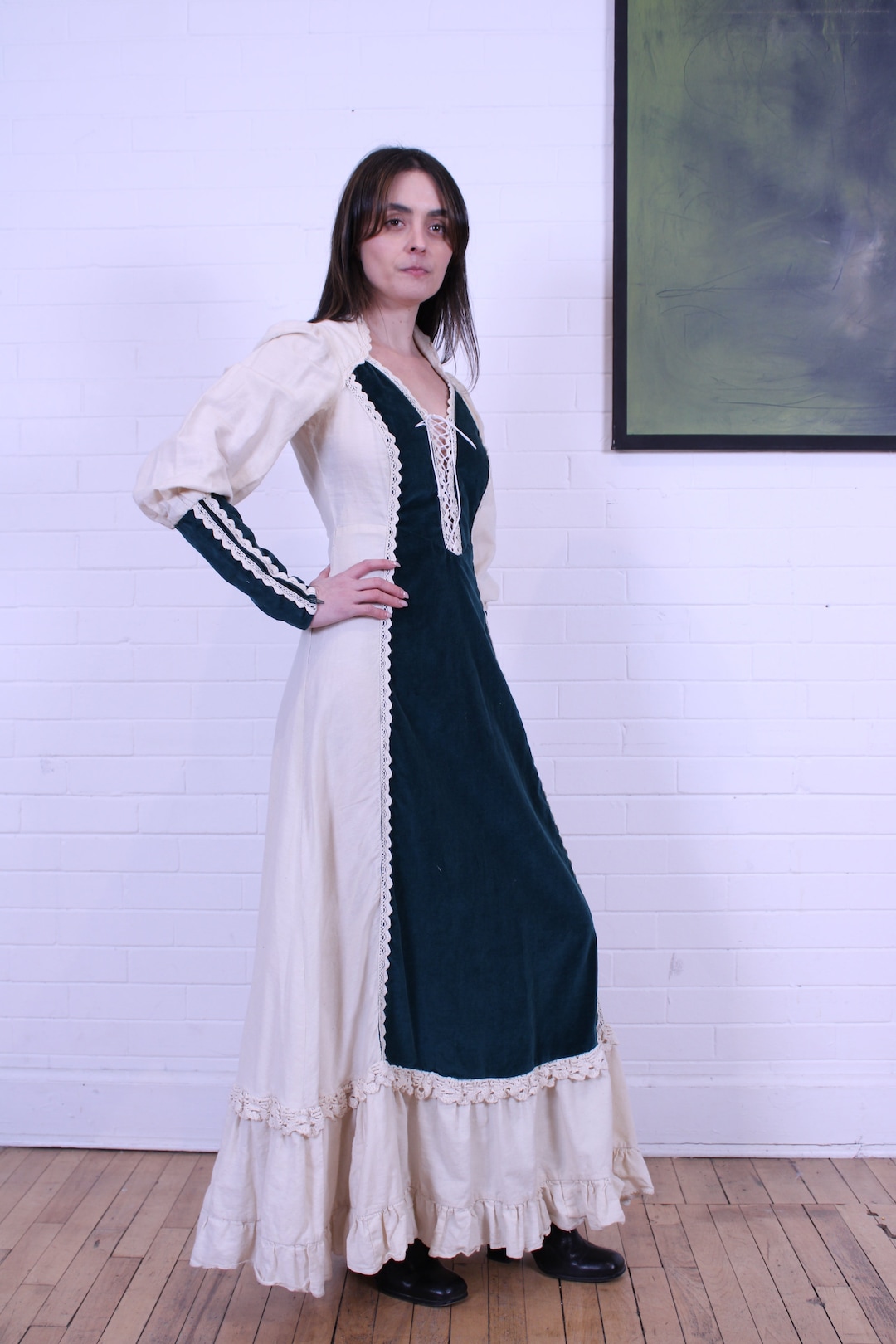 Vintage Gunne Sax Prairie Dress Vintage 1970s Rare Beauty Velvet - Etsy