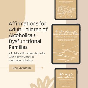 Printable ACA Affirmations | Adult Children Affirmations | Inner Child Affirmations | ACOA Affirmations