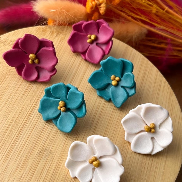 FLORA | Boucles d’oreilles en pâte polymère