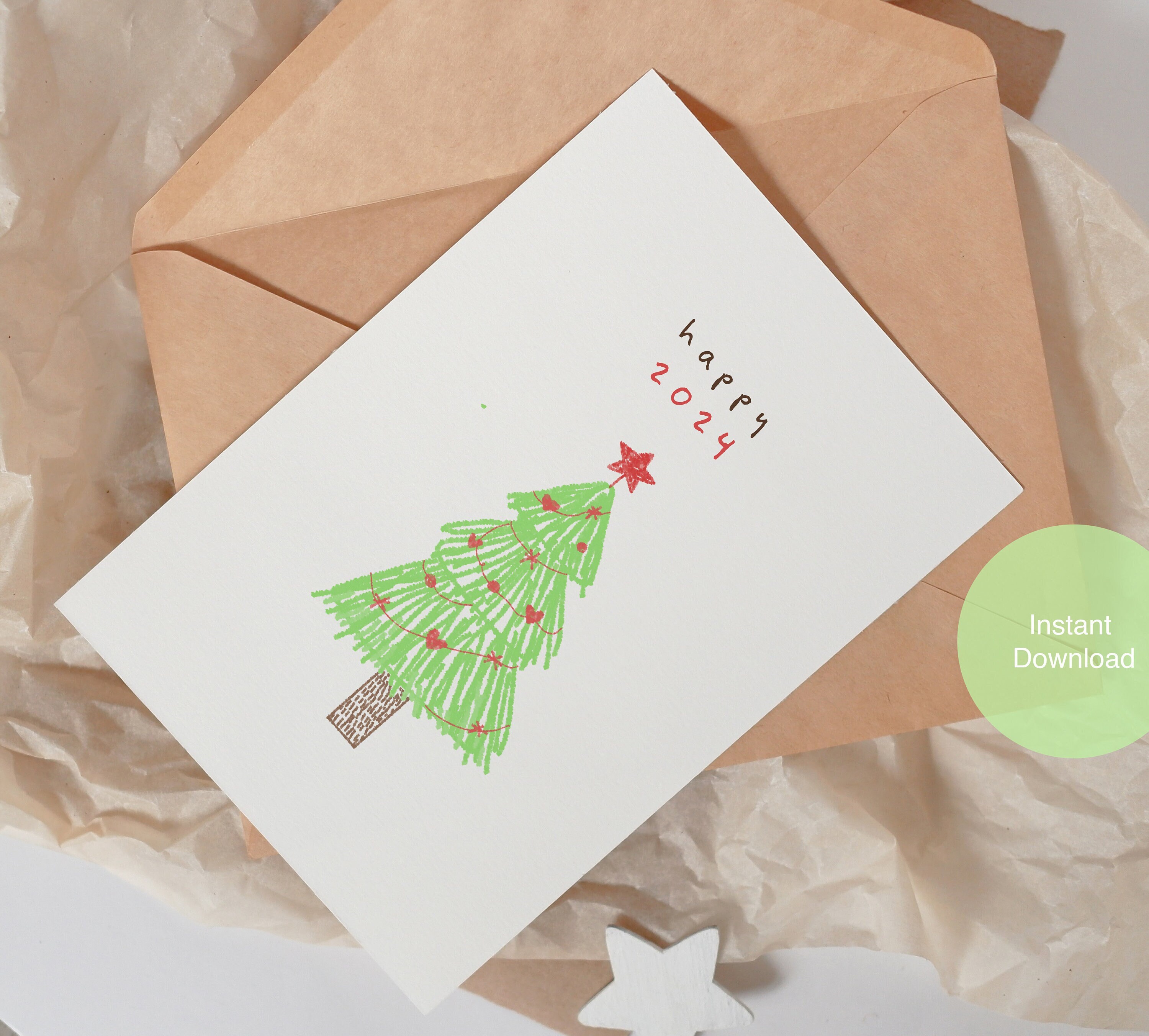 PRINTABLE 2024 HOLIDAY CARDS Pack Minimal Boho Christmas Etsy Australia
