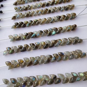 Natural Labradorite Gemstone Faceted Teardrops Beads Standard 4×6-6×9 mm Size Labradorite Teardrops Diagonal Drill Beads For Make Jewelry.