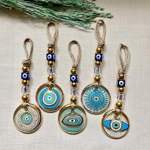 Ojo malvado para colgar en la pared, decoración de pared, amuleto de Nazar, ojo malvado griego, protección del hogar, idea de regalo para el hogar, regalo para ella