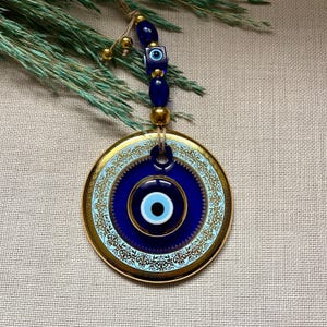 Ojo turco para colgar en la pared, decoración de pared, amuleto nazarí, protección del hogar, idea de regalo para el hogar, regalo para ella