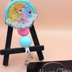 Colorful Bears, nurse gift, Rainbow Bears badge reel, Bears badge reel, Bear badge reel, Colorful bear badge reel, id holder, teacher gift