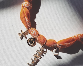 Make your own Custom Bandana Charm Necklace: Personalized Scarf Pendant Necklace