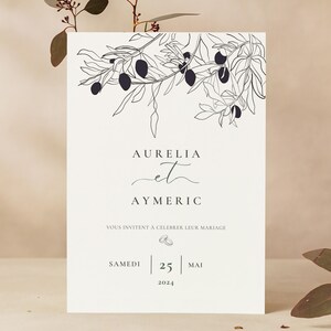 modèle de faire-part personnalisable, mariage, invitation mariage, faire-part personnalisable, carton d'invitation, champêtre, CANVA