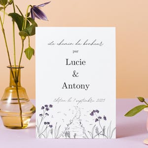 modèle de faire-part personnalisable, mariage, invitation mariage, faire-part personnalisable, carton d'invitation, champêtre, CANVA