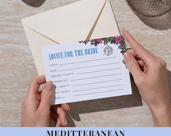 Mediterranean Hen Party Game | Advice for the Bride | Editable Canva Template