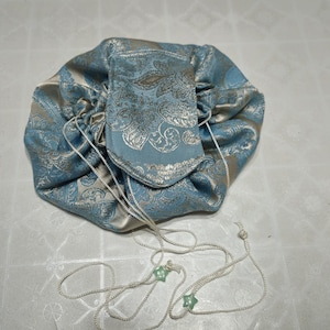 Handgemachte Kordelzug Make-up Tasche Elegante Kordelzug Kosmetiktasche, Geschenk für Frauen