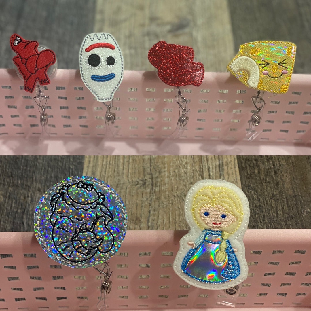 Badge Reel With Velcro Interchangeable Topper Popular Etsy