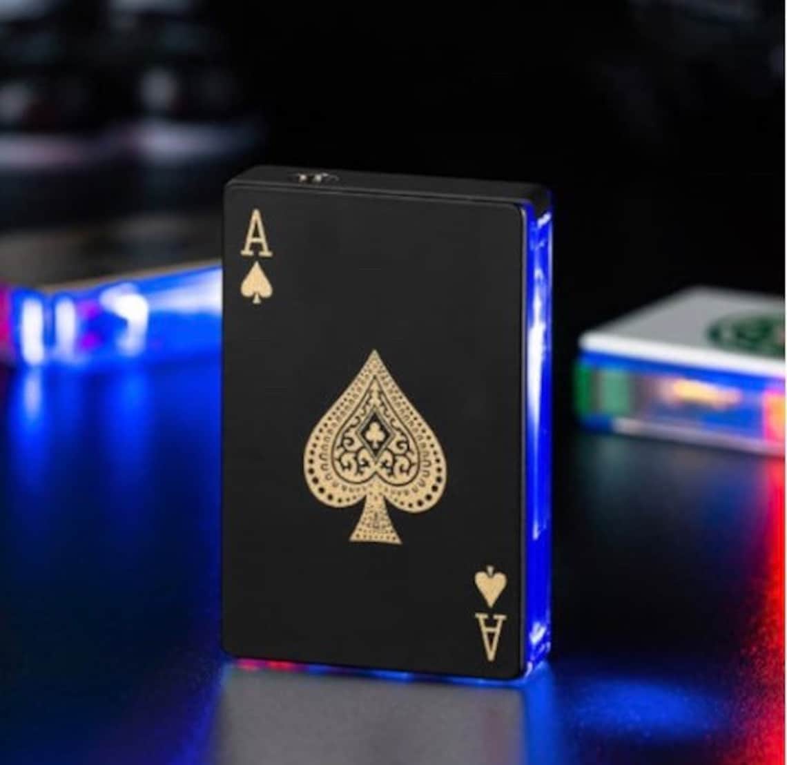 Poker Card Lighter, Playing Card Lighter, Green Flame Poker Lighter