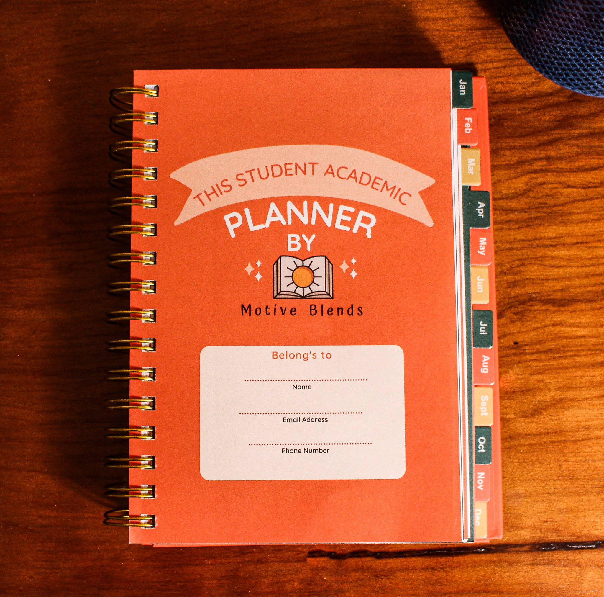 Academic Student Planner A5 Size Monthly weekly Planner Etsy