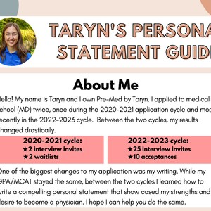 Medical School Personal Statement Writing Guide with Two Examples