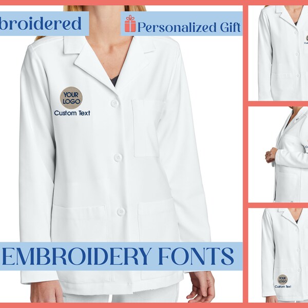 Embroidered Lab Coat Examples Lab Coat - Etsy