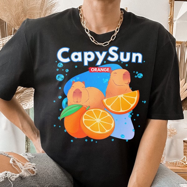 CapySun Unisex T-Shirt, Capybara Tshirt Gift, Funny Meme Pun for Capybaras, Vintage Inspired Capybara Tee