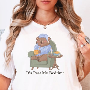 It&#39;s Past My Bedtime - Unisex Tshirt, Funny Bear Meme, Cute Sleeping Tshirt, Taking A Nap Shirt, Sleepy, Funny Humor Saying, Y2K Trendy Gift