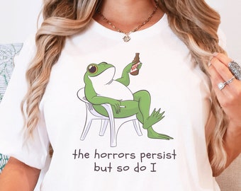 Funny Frog Meme T-Shirt: Sarcastic Adult Humor, Cottagecore Style