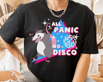 All Panic No Disco Opossum T-shirt: Weirdcore Retro Meme Shirt