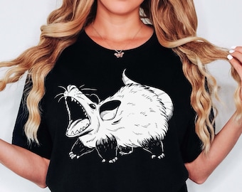 Screme Opossum - Unisex T-Shirt, Lustiges Opossum Shirt, Possums Meme Tshirt, seltsames, lustiges Geschenk